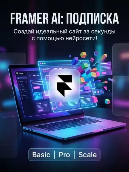 Подписка Framer Ai PRO 1 год - активация официальной подписки фреймер аэй про 1 год