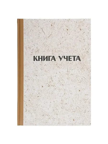 Книга учета Lite, А4, клетка, офсет, с нумерацией, твердый картон, вертикальная, 128 л