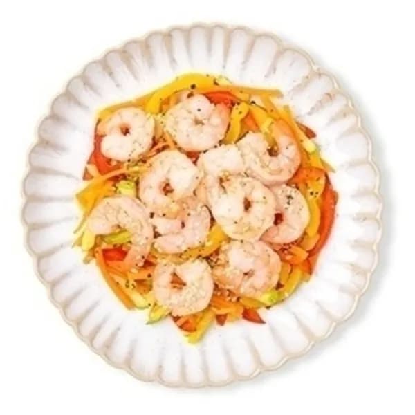 Креветки Азбука Вкуса белоногие с овощами для запекания охлаждённые 220 г