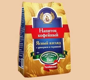 Напиток кофейный Русский цикорий Ясный взгляд растворимый с цикорием и черникой, 100г