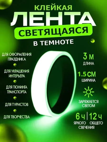 Маркеры безопасного выхода высокой яркости, светящиеся в темноте клейкая лента