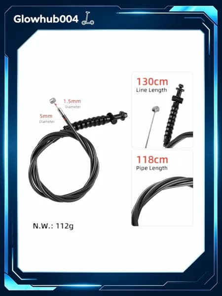 Трос тормоза Max G30, сталь, 118 см, черн., запасные части, износостойкий, водозащищенный