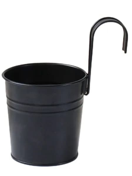Горшок для цветов 0.8 л, 10 см, 1 шт, цвет черный