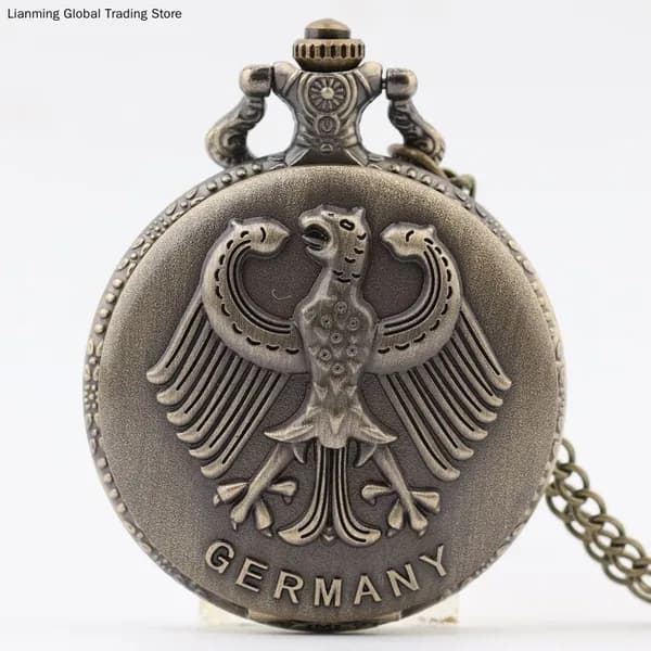 Карманные часы с орлом Replica Antique Flip (винтажные, в стиле ретро, подарок из Германии)