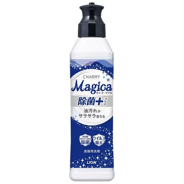 LION Средство для мытья посуды Charmy Magica Antibacterial+ аромат цитруса 220 мл. бутылка с дозатором