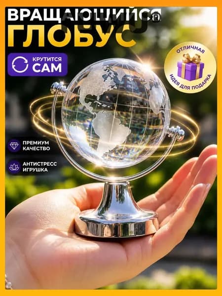 Мини-версия хрустального глобуса для творческих подарков