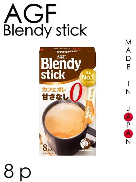 AGF Blendy Стик - Растворимый кофе без сахара 2 в 1 (8 пач * 8,9 г)