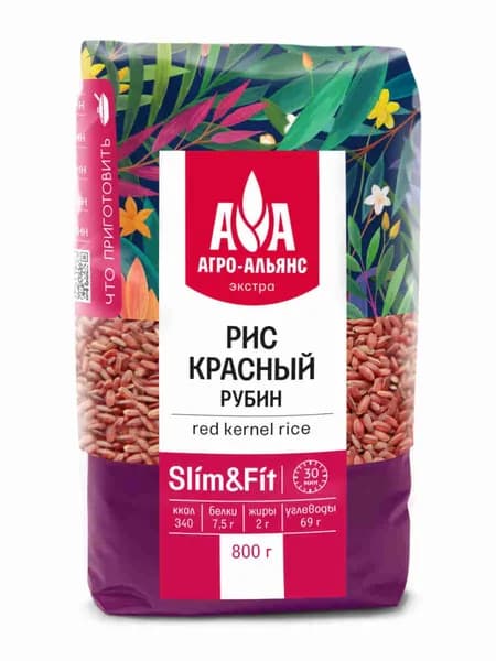 Рис Рубин краснозерный Агро-Альянс 800 г