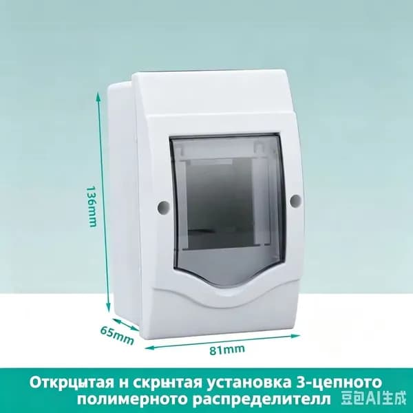 Щиток электрический пластиковый внутренний на 3 модуля, навесной для автоматов
