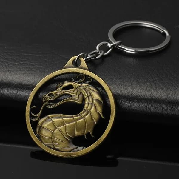 Брелок дракон - символ года 2024. Мортал Комбат / Брелок Mortal Kombat. QBuy. Бронза