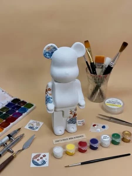 Заготовка для раскрашивания Медведь Bearbrick