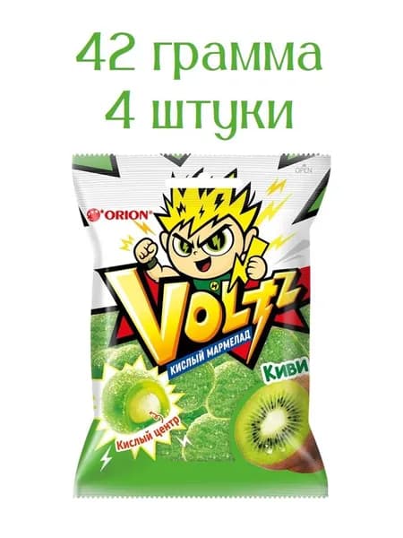 Жевательный Мармелад Orion VOLTZ киви 42 г 4 шт