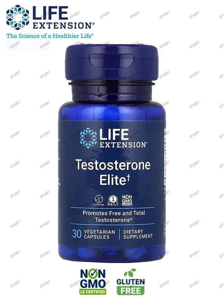 Life Extension, Тестостерон Элит, 30 вегетарианских капсул