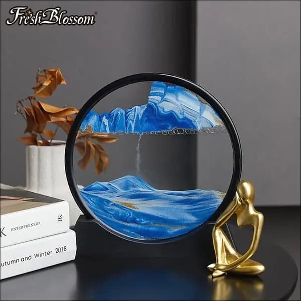 3D-искусство с движущимся песком из глубокого моря, настольная столешница с кинетическим пейзажем для декора любого дома