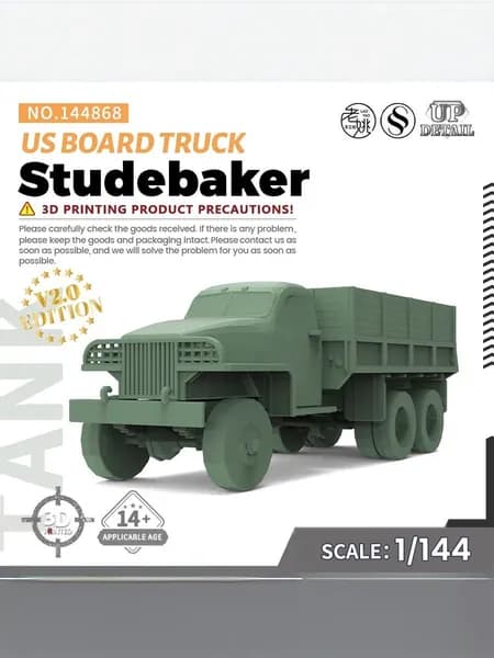 LYMODEL-SS SS144868 1/144 Набор военной модели США Студебекер бортовой грузовик