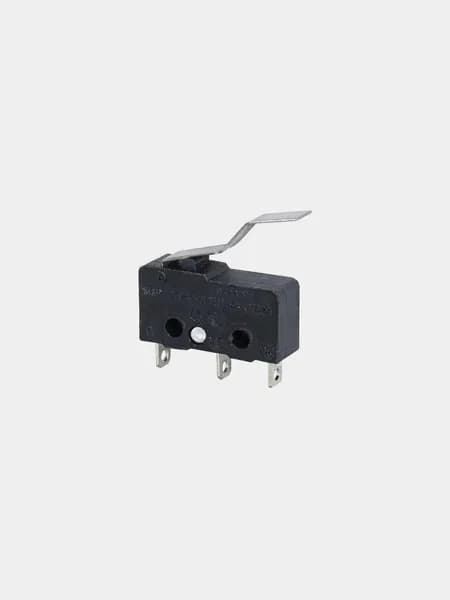 Кнопка микрик 3к on-(on) 5a (19.8x10.8x6.4) черный, рычажок с изгибом (MIC)