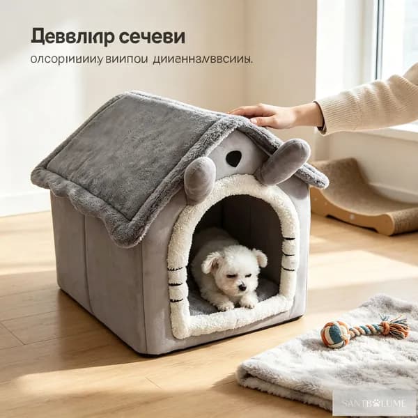 Домик для животных,Домик для кошки, лежанка для кошек и собак мелких пород