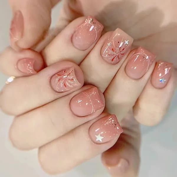 Накладные ногти с дизайном ( 24 типсы + клей )