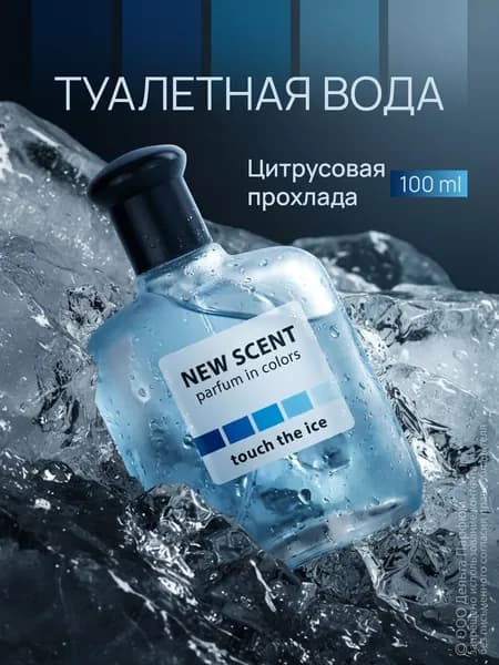 Туалетная вода мужская Новый аромат Ледяное прикосновение (New Scent Touch The Ice) 100 мл. Цитрусовый, акватический