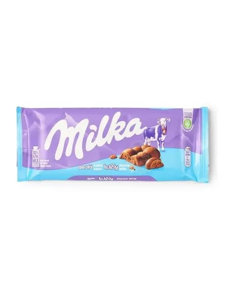 Milka Шоколад молочный Bubbly Milk Chocolate с начинкой из пористого молочного шоколада, 90 г