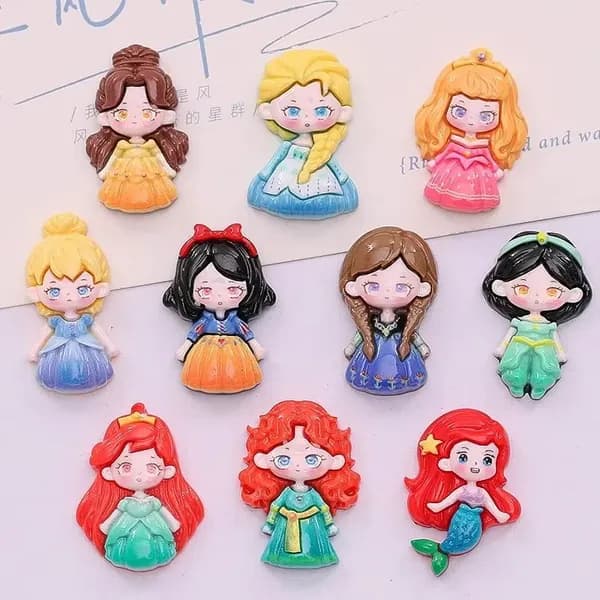 10pcs Принцесса из смолы декоративные аксессуары