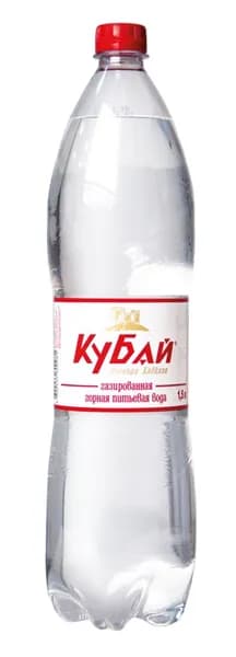 Вода минеральная питьевая Кубай газированная, ПЭТ (1,5л*6шт)