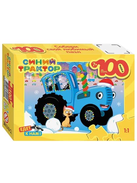Пазл mini 100 элементов Синий трактор