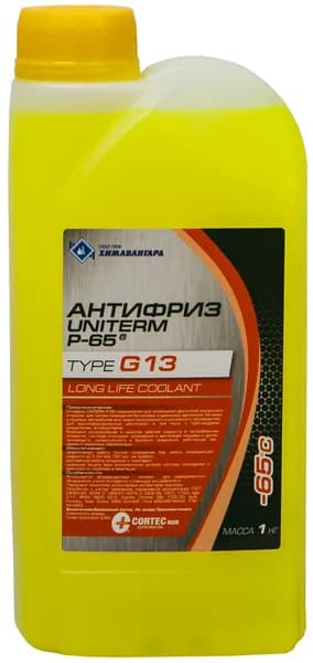 Антифриз UNITERM P-65 G-13 (желтый, 1кг)