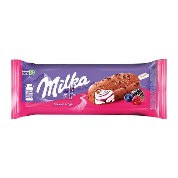 Мороженое Эскимо Сливочное с лесными ягодами 90 мл Milka