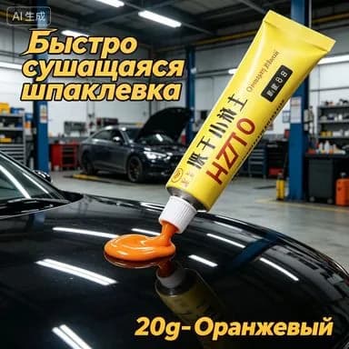 Автошпатлевка, цвет: оранжевый, 20 мл, для автомобилей Acura, Alfa Romeo, 1 шт.