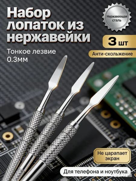 Набор отверток из нержавеющей стали 3 шт, лопатки для разборки телефона, тонкое лезвие, для ремонта электроники