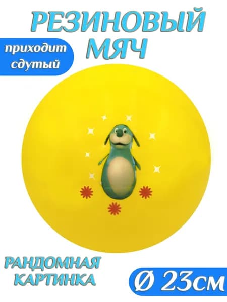 Мяч детский резиновый 22 см с картинкой