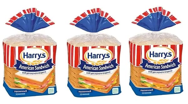 Barilla Сандвичный хлеб Нarry's, пшеничный, 470 гр, 3 уп