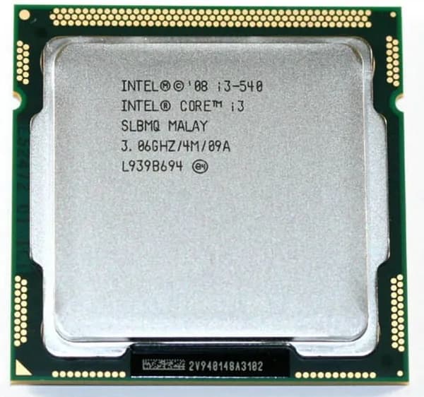 Процессор со встроенной графикой Socket LGA 1156 Intel Core i3 540 ( 2 ядра 4 потока 3060 МГц 3,06 ГГц кэш 4 Мб )