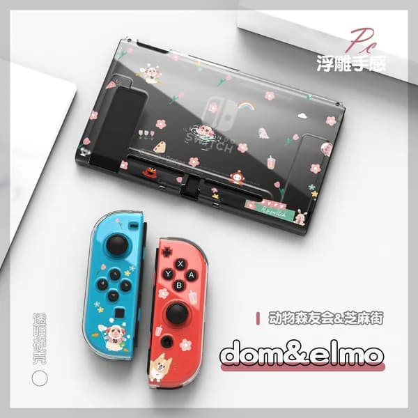 Новый чехол для Switch PC с жестким корпусом, средней рамкой + мягкой ручкой из TPU, NS, высокоглянцевый, чистый прозрачный, разделенный защитный