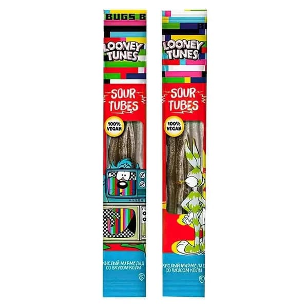 Жев.мармелад LOONEY TUNES sour Tubes cо вкусом Колы 35 гр