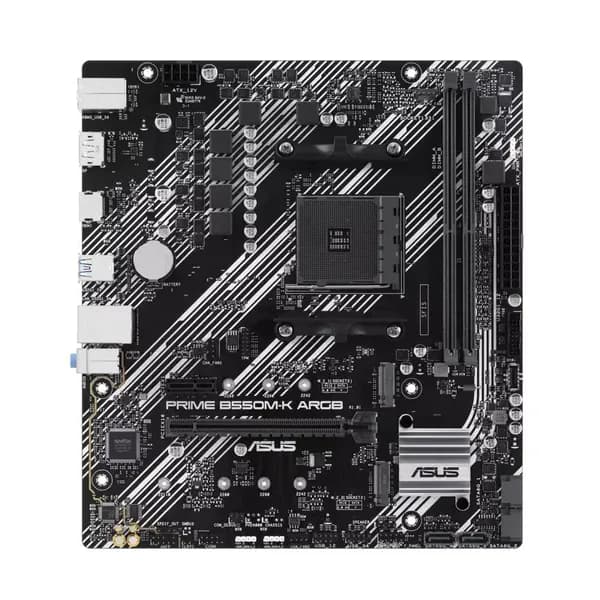 Материнская плата ASUS PRIME B550M-K ARGB, Micro-ATX, AM4, DDR4, AMD B550