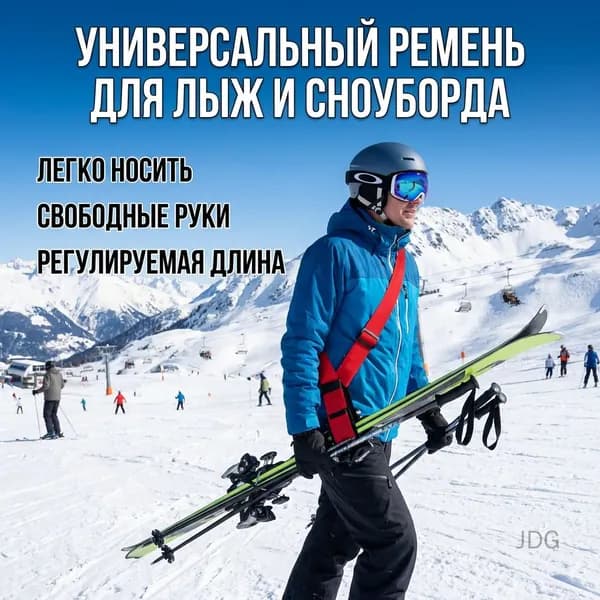 Ремень для переноски лыж и сноубордов универсальный