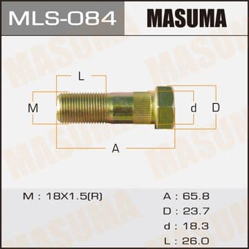 Шпилька колесная mmc oem mk309612 rh (truck) MASUMA MLS084, oem mk309612