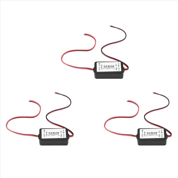 3X 12V Автомобильный выпрямитель для камеры заднего вида, реле, конденсатор, фильтр, разъем для объектива, балласт защиты от помех