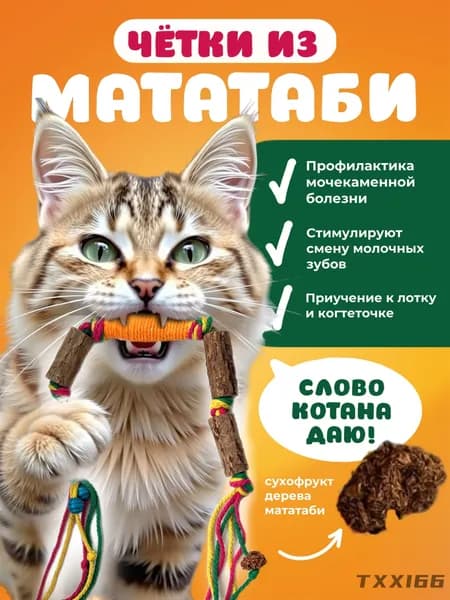 Игрушка для кошек палочки мататаби для зубов Кусалка