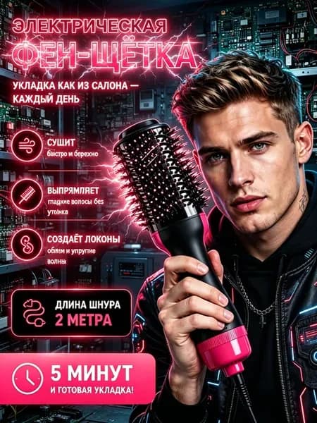 фен расческа для волос для объема коротких волос