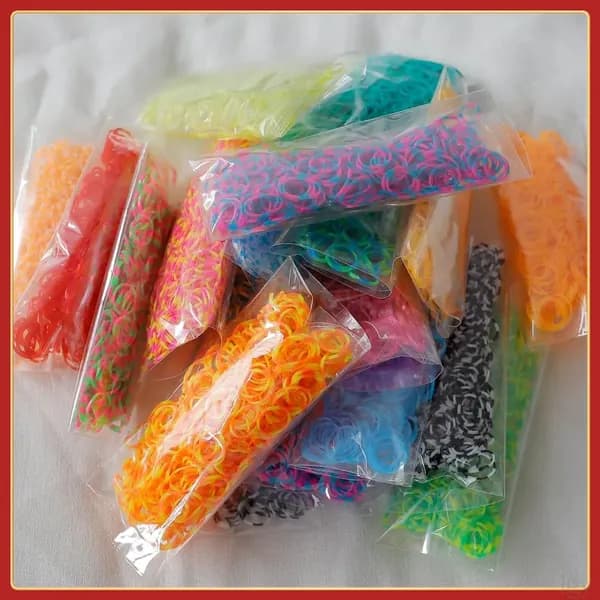 Резиночки Для Плетения Браслетов Набор 600 Шт . Резинки RAINBOW LOOM Карибы зелёный Перламутр Pearl Carribean G B0158