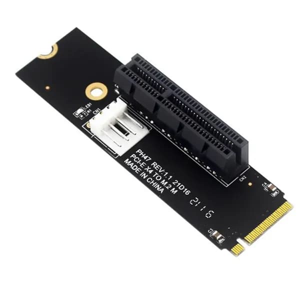 NGFF M.2 to PCI-E 4X Riser Card M2 M Key to PCIe X4 Adapter со светодиодным инди