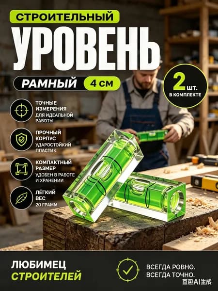 Уровень строительный Рамный 4.06 см, глазков: 1, 20 г