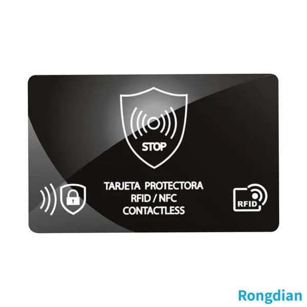 RFID-блокирующая карта для защиты банковских и удостоверяющих личность карт, чёрная, 5 шт.