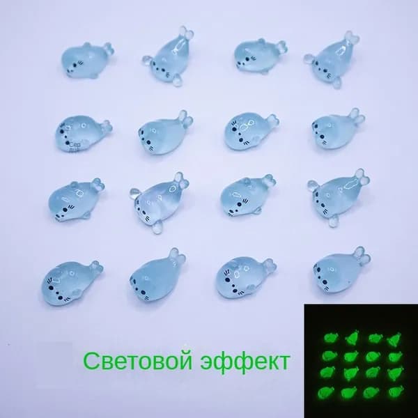 Фигурка декоративная 3 штуки каждого из стилей ABCD, высота 1.1 см