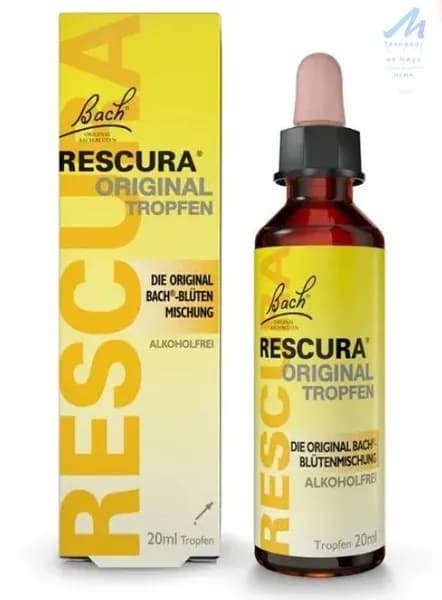 Bach, Rescue Remedy, капли для снятия стресса, Natural Stress Relief, 20 мл