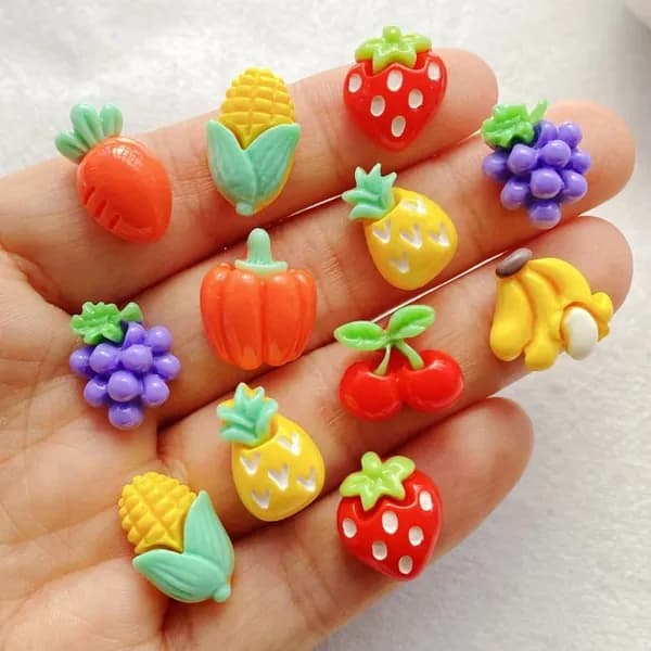20PCS Смешанные фрукты и овощи DIY Ювелирные украшения