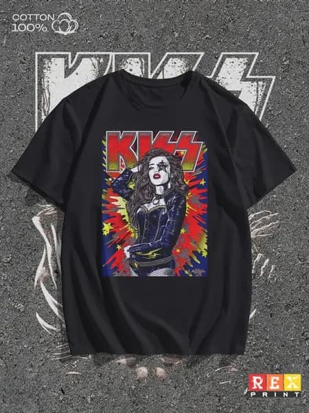 Футболка с принтом группа Kiss